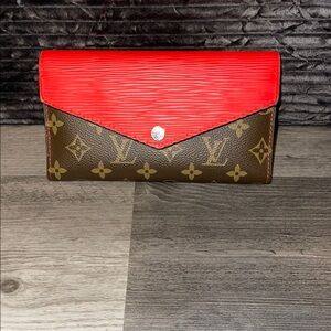 Louis Vuitton Red and Brown Women's Wallet